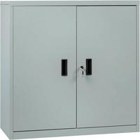 AKTENSCHRANK abschließbar, 90x92x40cm, Metall, Grau - Schwarz/Grau, Metall (90/92.5/40cm) - Woltu