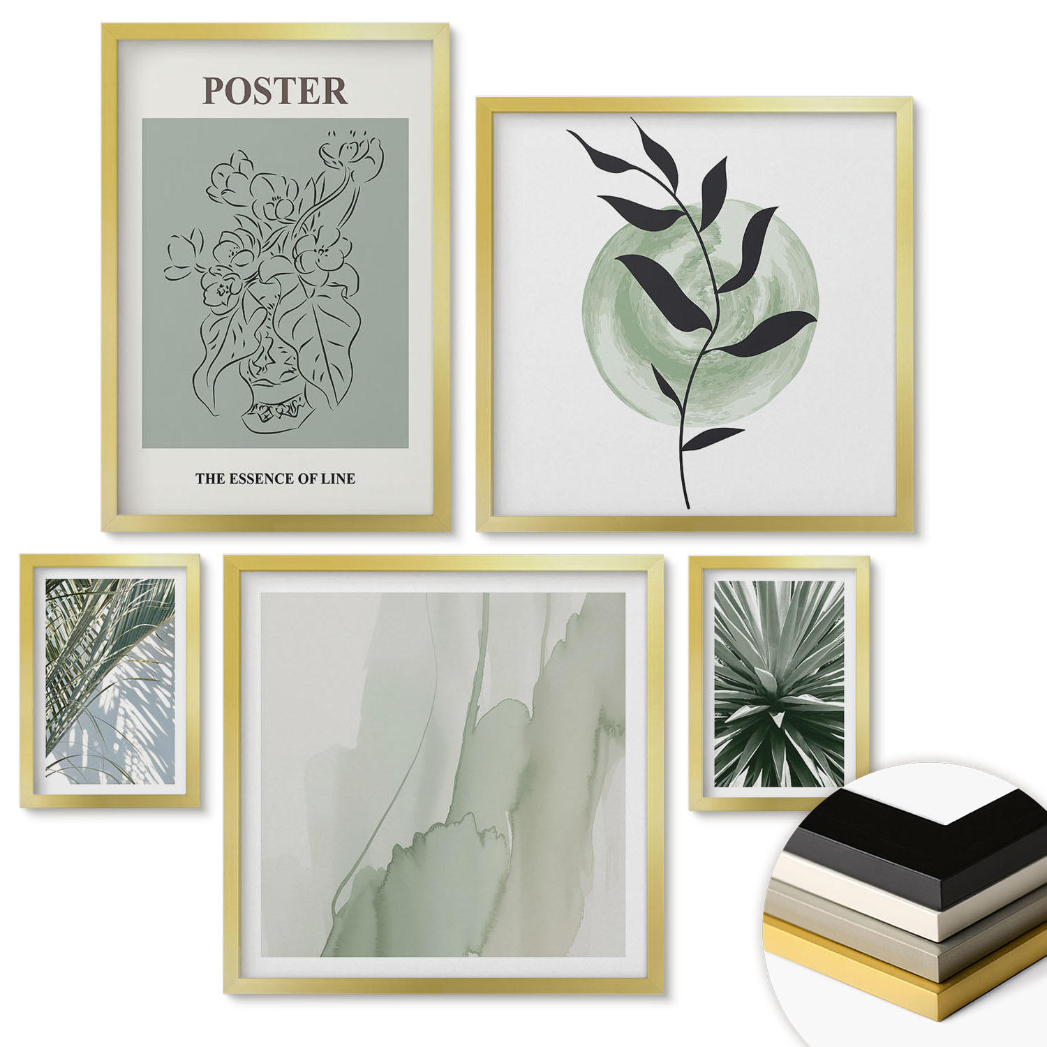 ArtPrintCave Wandbilder Gold 40x60 cm