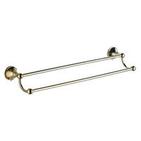 HANDTUCHHALTER – Gold, Doppelstange – 55 cm Länge - Silberfarben, Metall (13/7/55cm)
