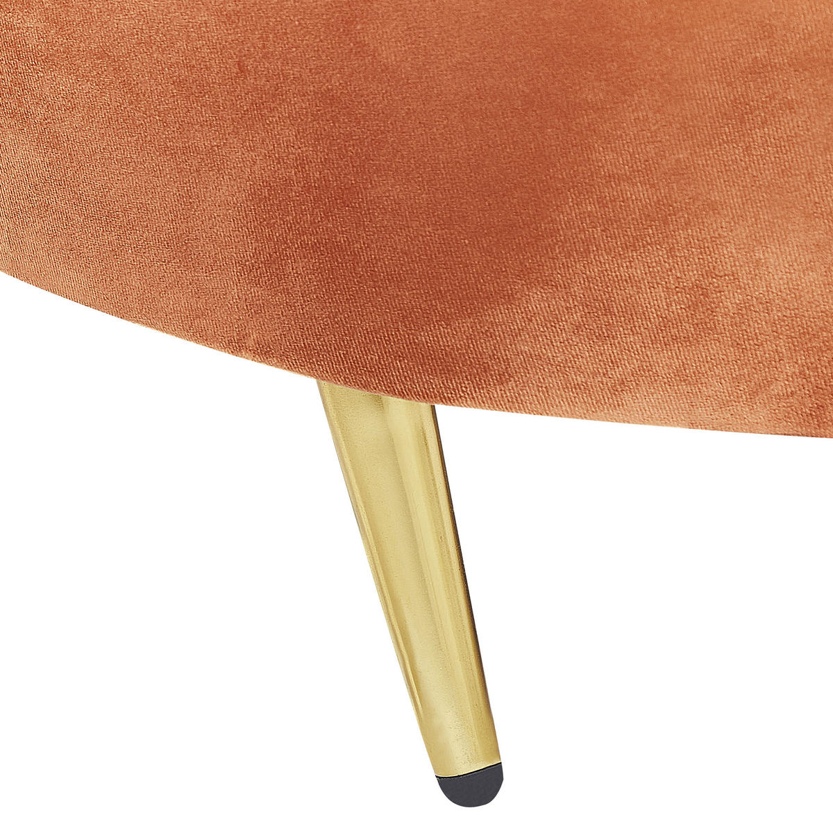 3-SITZER-SOFA Samtstoff Orange Savar - Orange, Textil (183/69/84cm) - Beliani