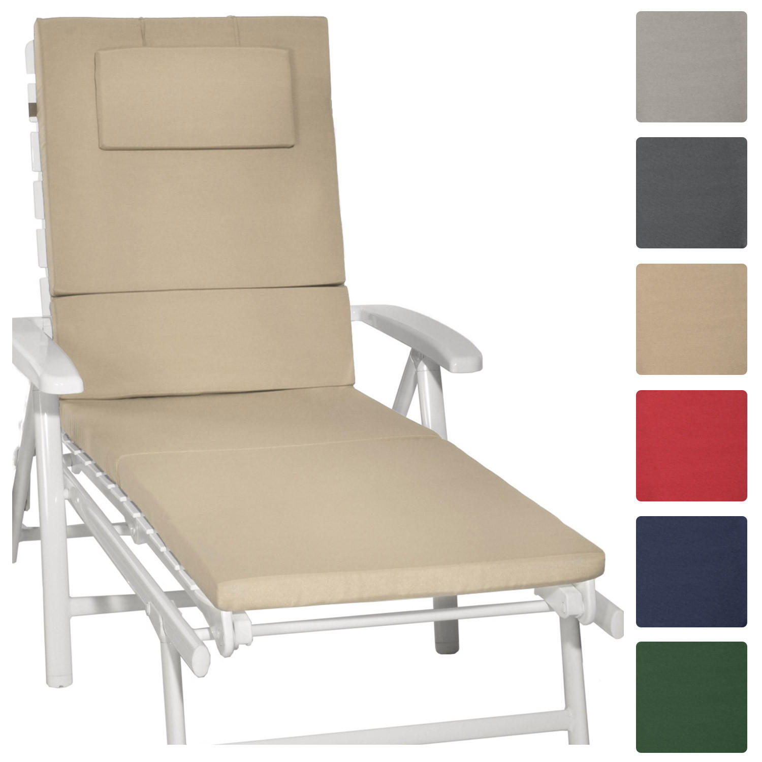 Beautissu Rollliegenauflage Sand 60x5x200 cm