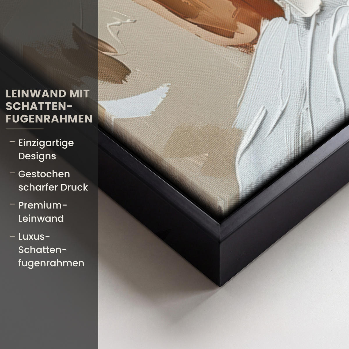 LEINWAND Bilder mit Rahmen - Frau - Farbe - Abstrakt - Beige - Modern - 50x70 - Sandfarben, Textil (50/70cm) - MuchoWow