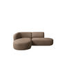 ECKSOFA L-Form Luna, stoff Lins, Braun, Links - Braun, Holz (242/188cm) - Kaiser Möbel