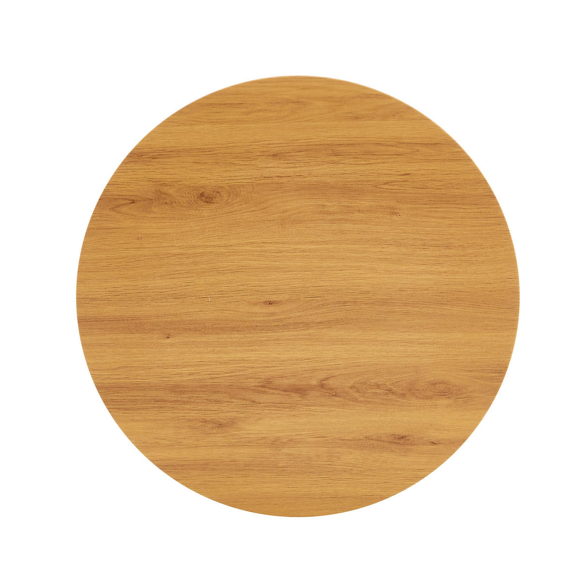 BEISTELLTISCH 60/60/72 cm Gold Holzoptik aus MDF und Metall mit runder Tischplatte - Schwarz, Holzwerkstoff (60/60/72cm) - OKWISH