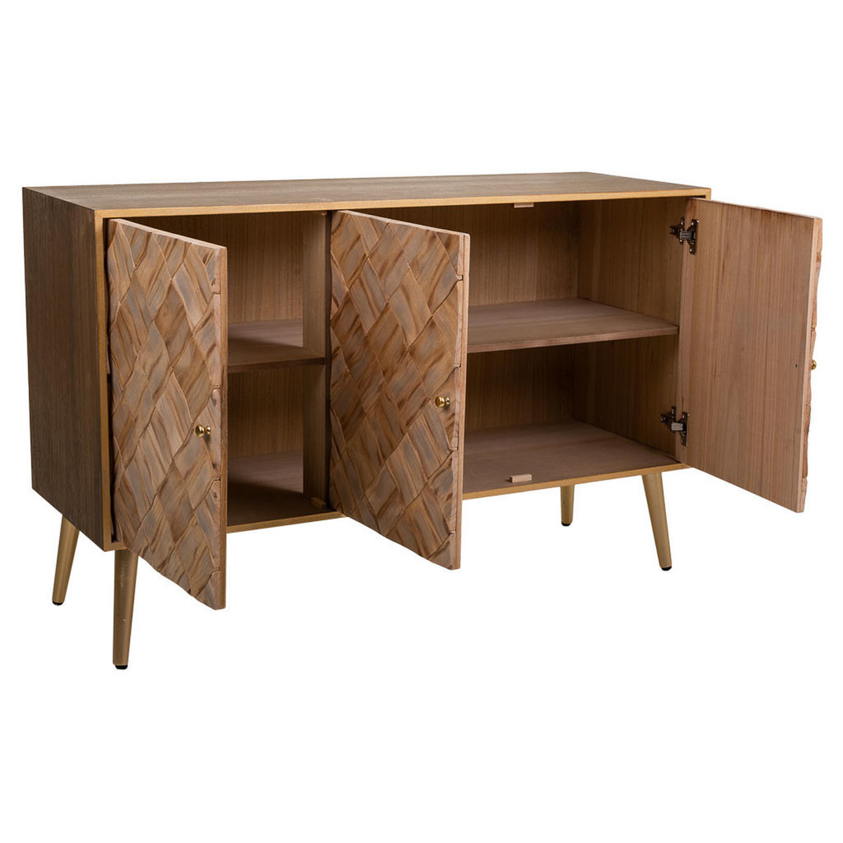 ANRICHTE aus Holz 120x42x71 cm - Braun, Holz (120/71/41.5cm) - Wanderlust