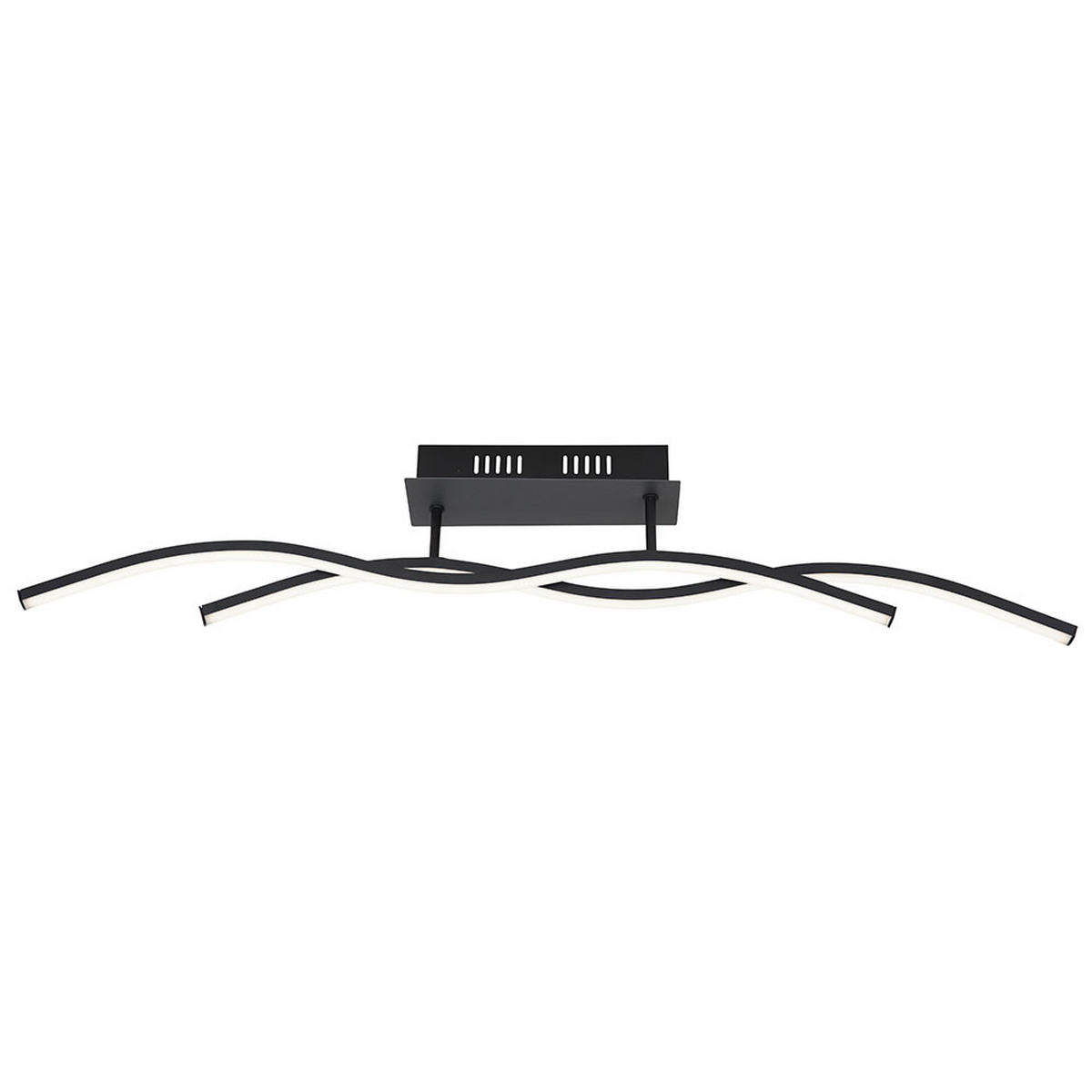 LED DECKENLEUCHTE MARIUS Schwarz Graphit - Schwarz, Metall (88/8/15.5cm) - Globo Lighting