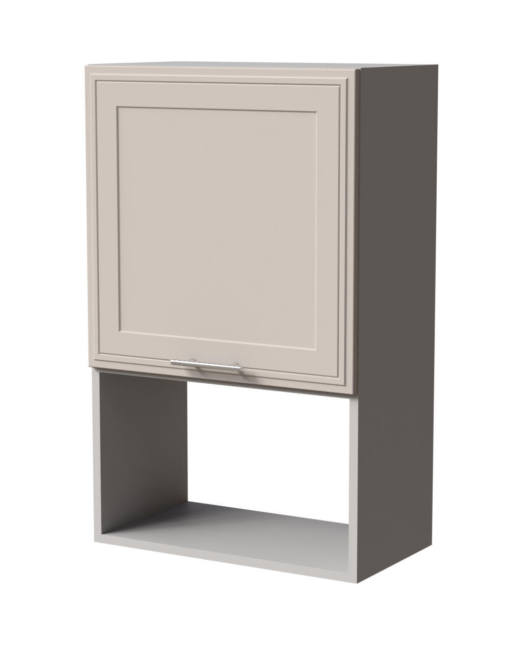 MIKROWELLENUMBAUSCHRANK Salo W4MK/60 Grau / Kaschmir Matt 60 / 32,5 / 96cm - Kaschmir/Grau, Holz/Holzwerkstoff (60/96/32.5cm) - Feldmann-Wohnen