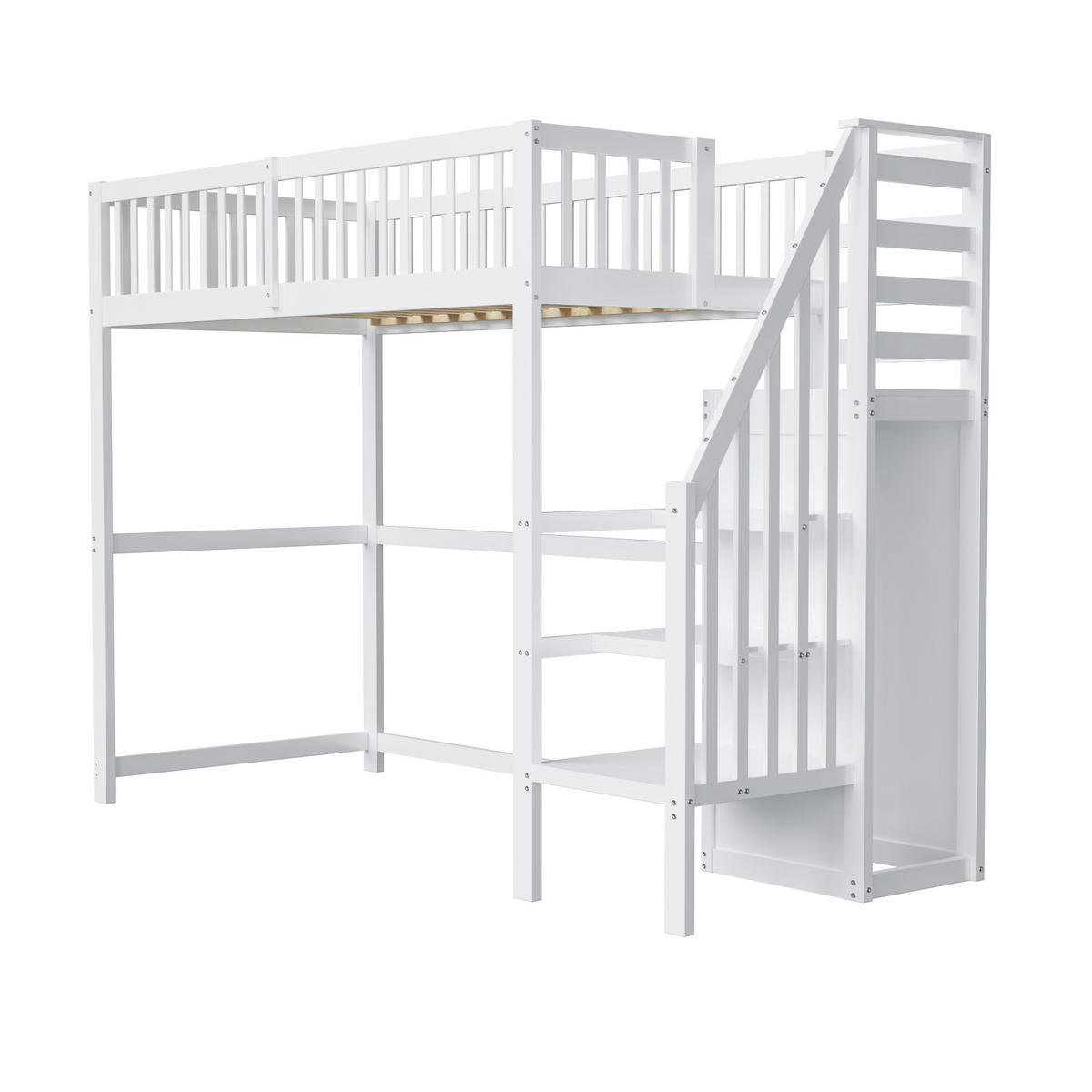 HOCHBETT Holz 90/200 cm Weiß - Weiß, Holz - Raumix