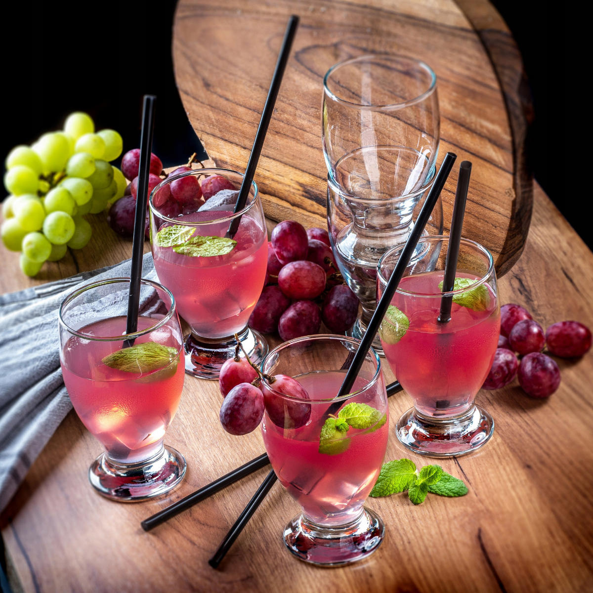 KADAX Glas für Getränke und Desserts, 6er-Set, 300 ml - Transparent, Glas (0.3L) - KADAX
