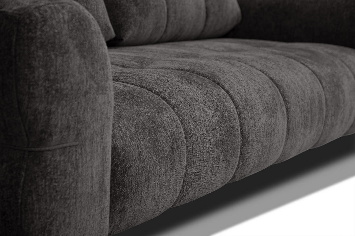 SOFA SALVINI 3-Sitzer, dunkelgrau - Dunkelgrau, Holz/Textil (237/88/99cm) - Courtois Laville