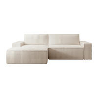 SCHLAFSOFA - 4 Personen - Samt, Stoff - Beige - - Beige, Textil (267/85/167cm) - Vente-Unique