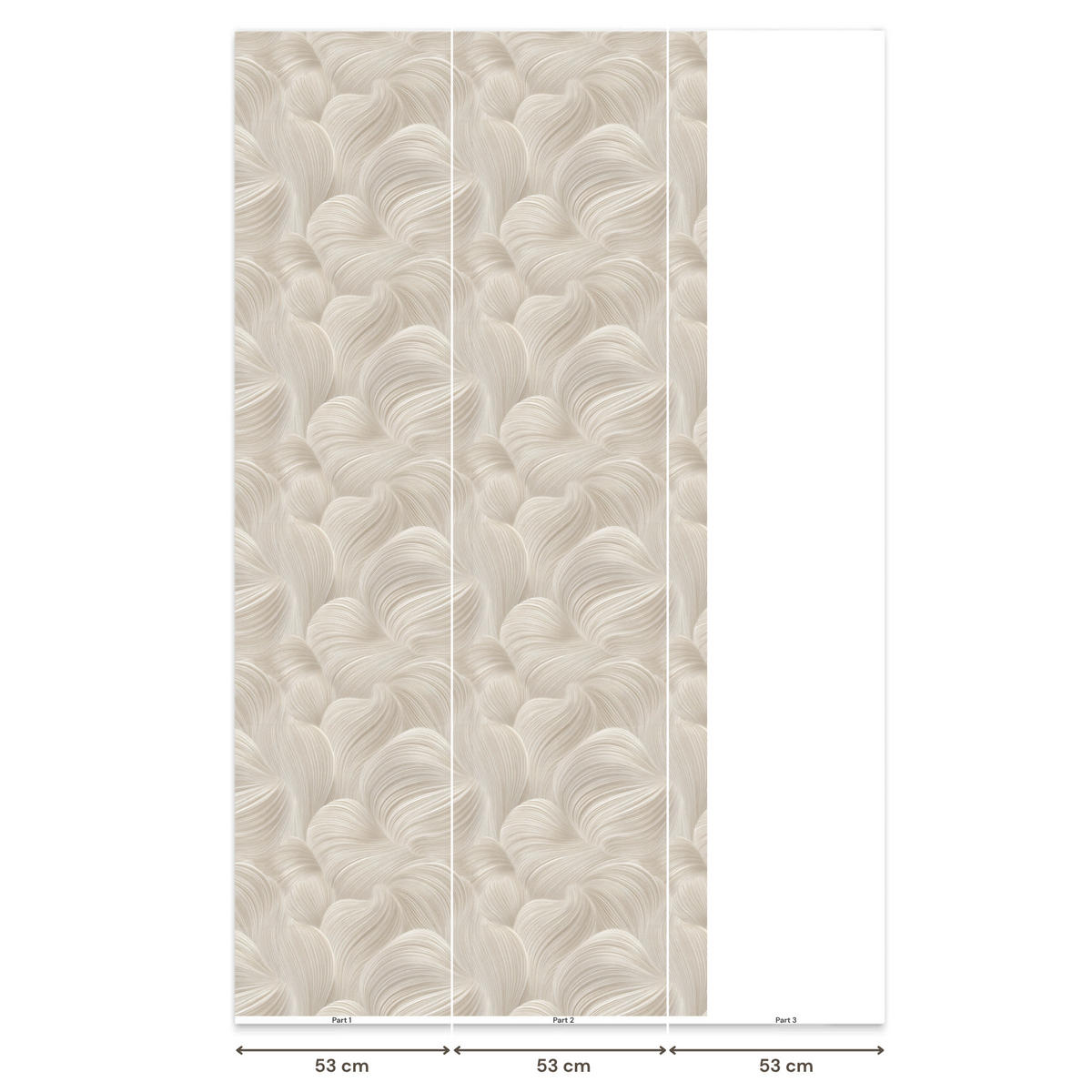 TAPETE - Lines - Ventilator - Beige - 120x240 cm - Creme, Papier (120/240cm) - OnlyWow
