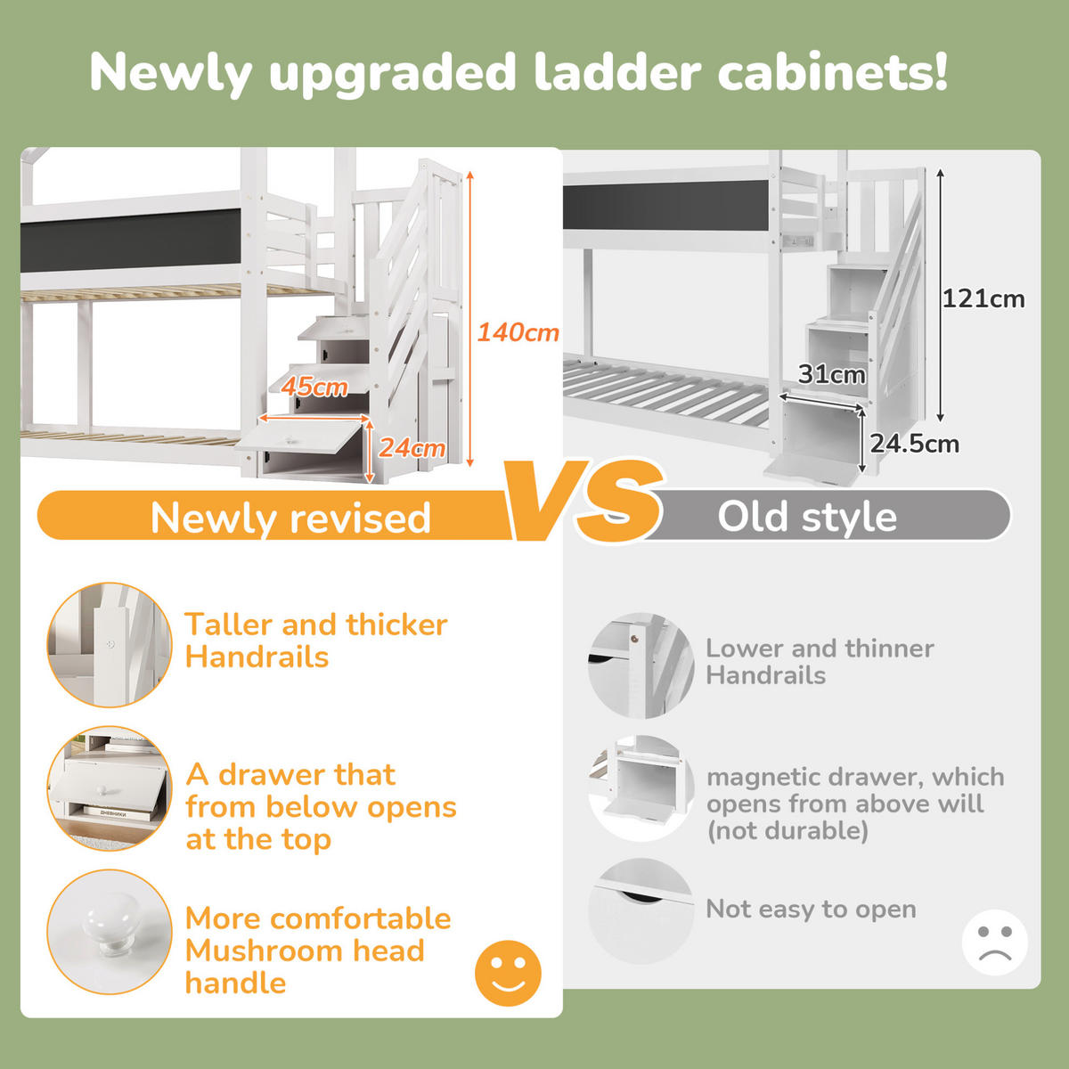 ETAGENBETT 90/200 cm in Weiß mit Tafel und Stauraum im Baumhaus-Design - Weiß, Holzwerkstoff (90/200cm) - OKMYHOME