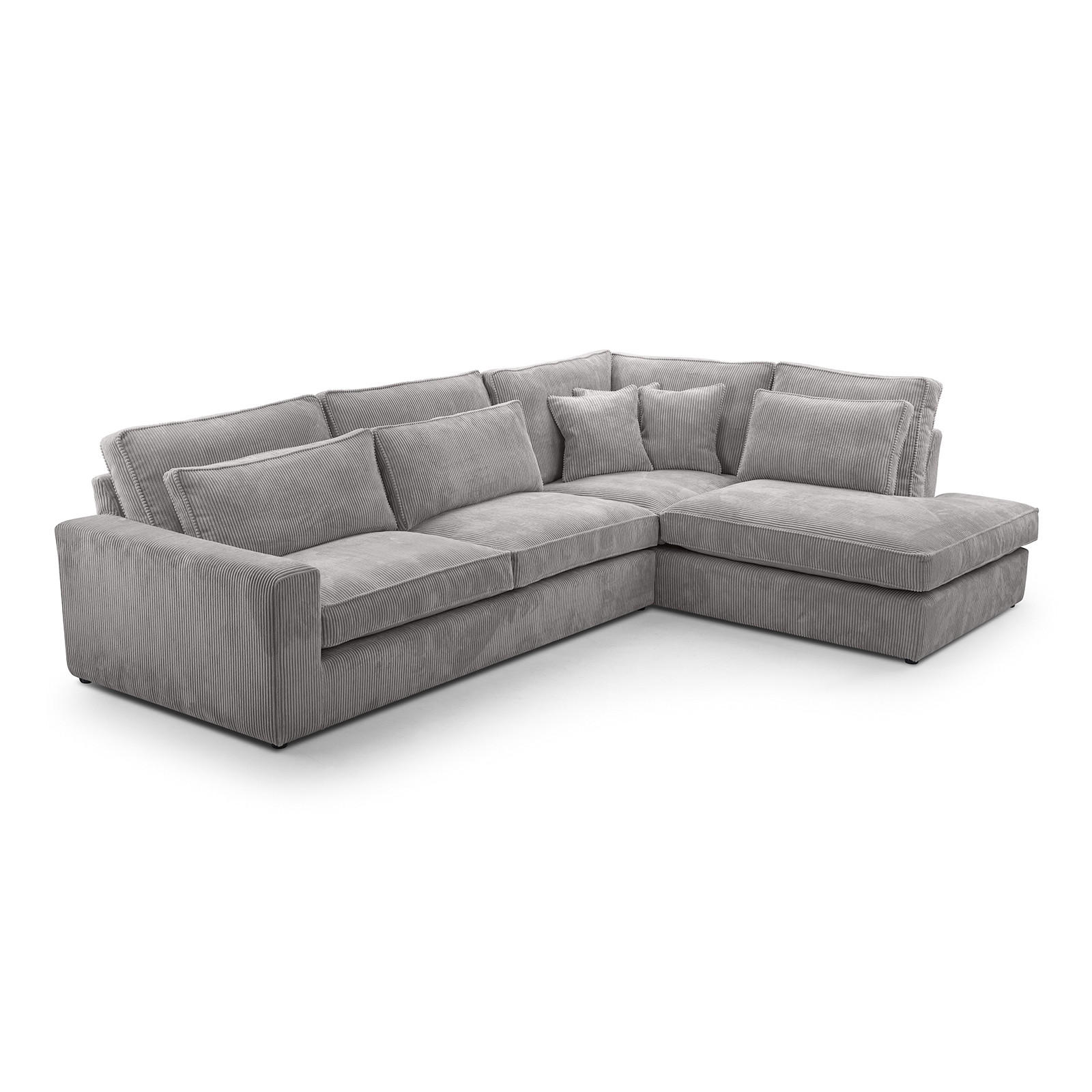 ECKSOFA Eckcouch Monica L-form, Grau - Grau, Textil (224/314cm) - Fedve