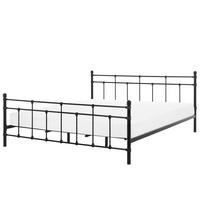 METALLBETT 180/200cm Schwarz Lynx - Schwarz, Metall (180/200cm) - Beliani