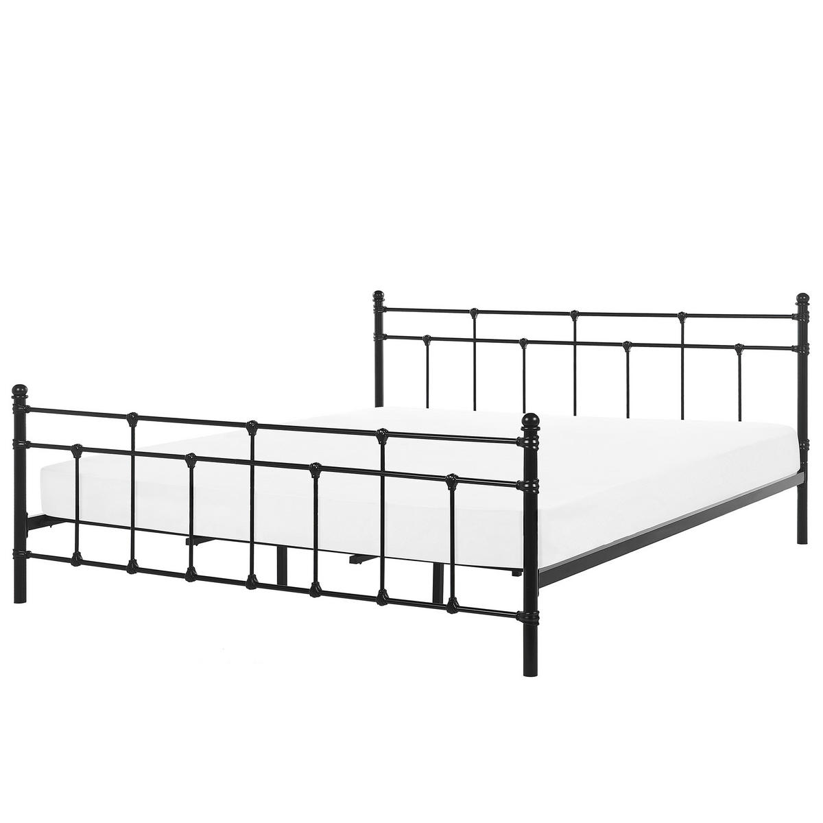 METALLBETT 180/200cm Schwarz Lynx - Schwarz, Metall (180/200cm) - Beliani