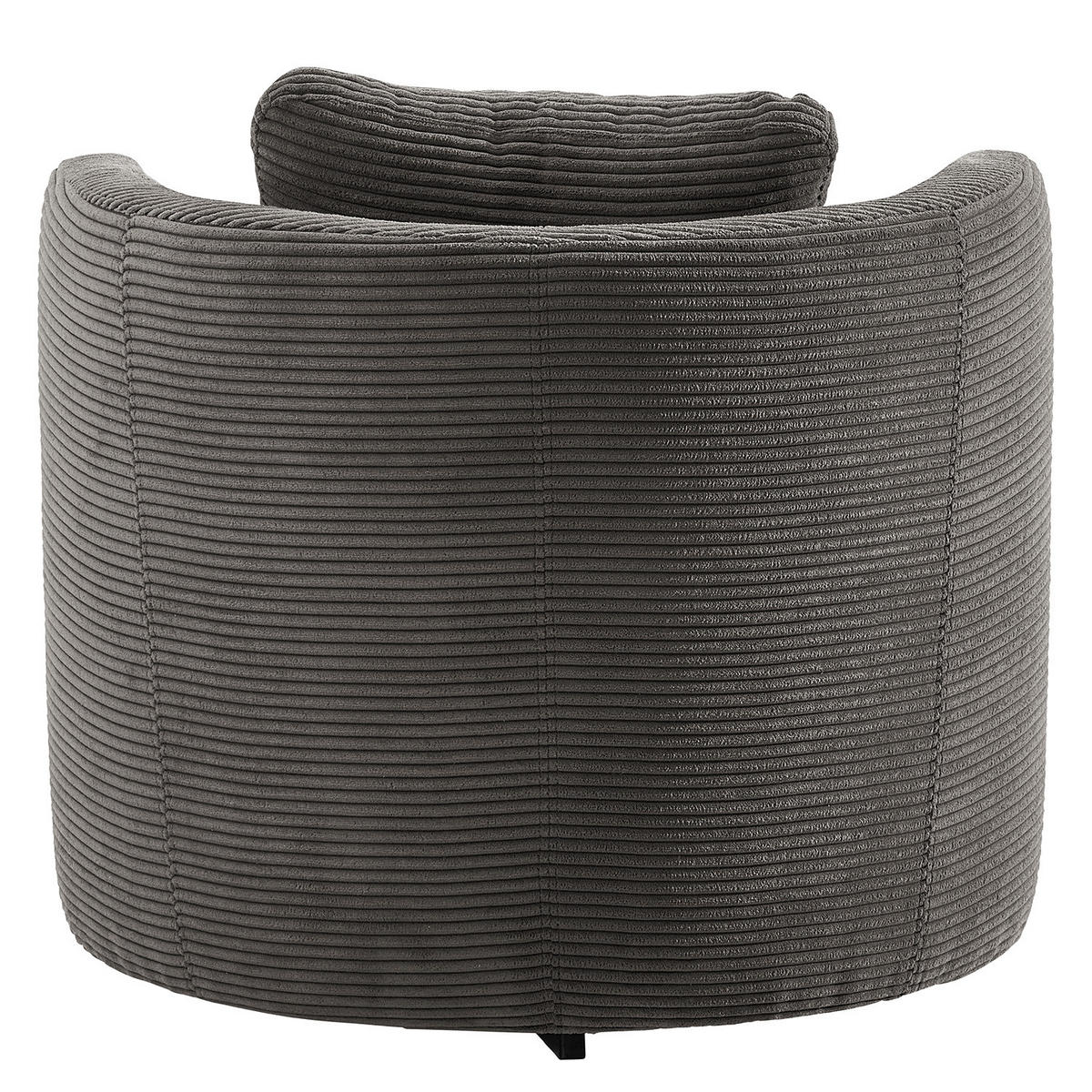 SESSEL - Schwarz/Grau, Textil/Metall (65/65/40cm) - home24