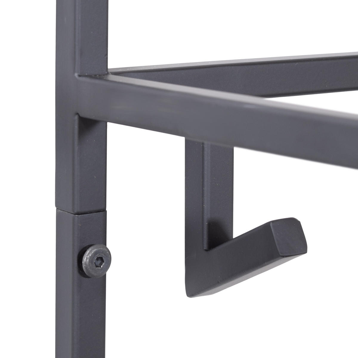KLEIDERABLAGE Jip Schwarz - Schwarz, Metall (100/80/33cm) - LOFT42