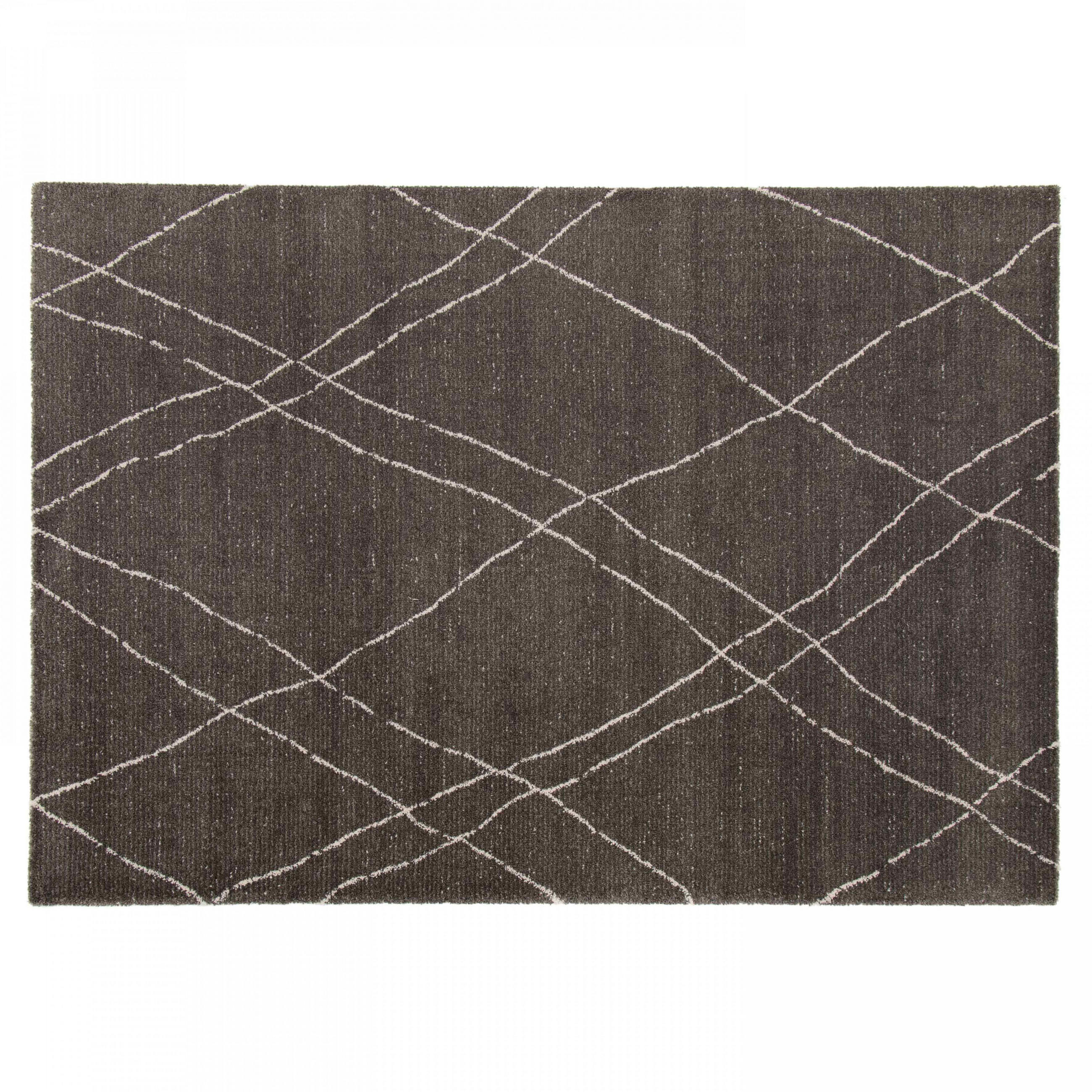 TEPPICH, 160 x 230 cm, Grau - Dunkelgrau, Textil (230/160cm) - Oviala