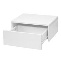 WAND-NACHTTISCH mit Schublade 40/35/16 cm - Weiß, Holzwerkstoff (35/16/40cm) - SCENA LIVING