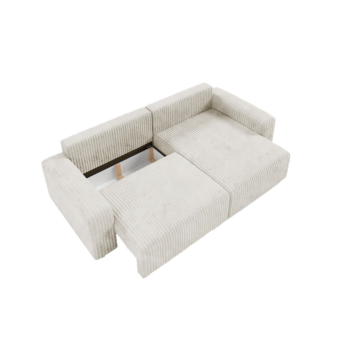 ECKSOFA Angela 3 Sitzplätze Weiß - Weiß, Holz (252/149cm) - Petits-meubles