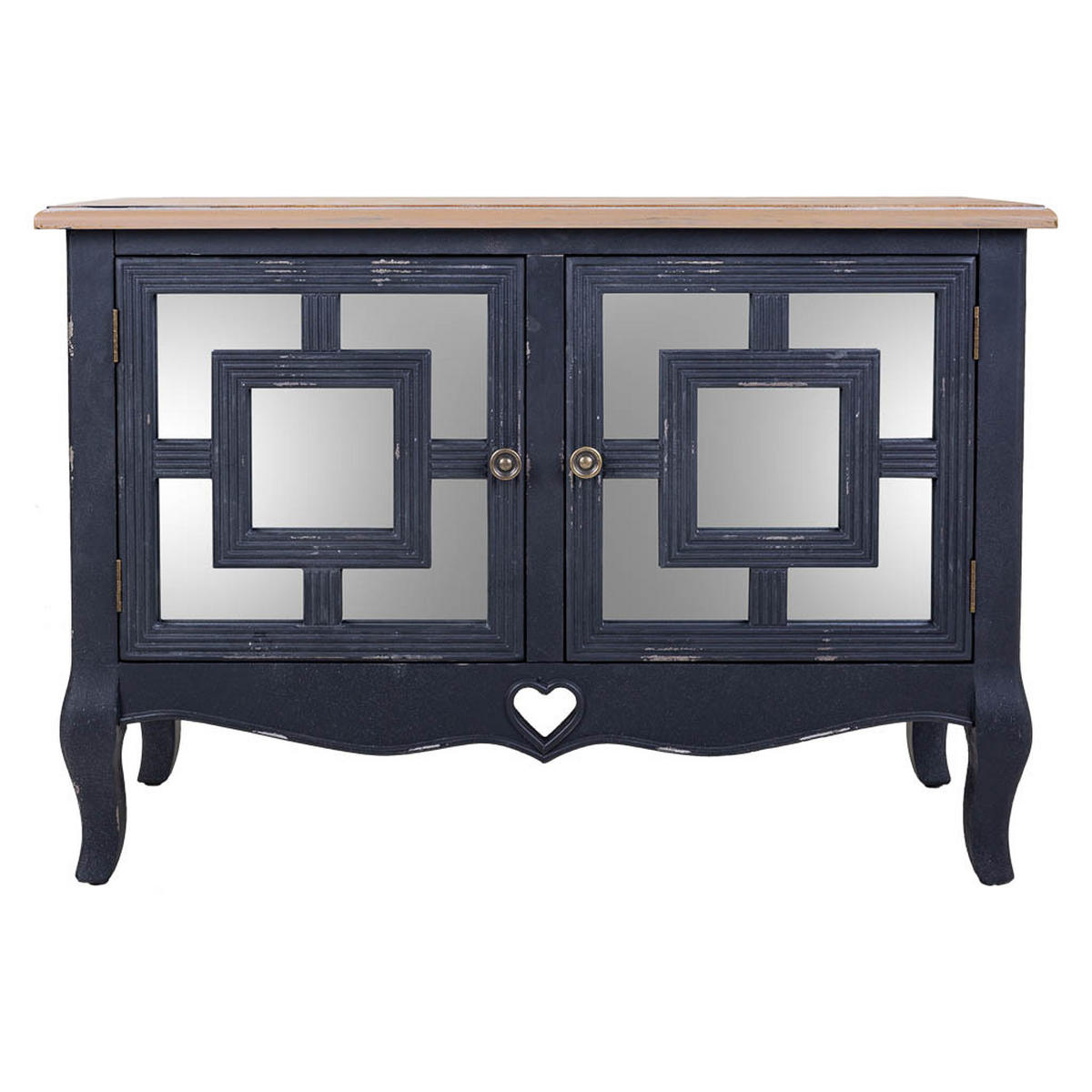 KONSOLE aus Holz 83x36x57 cm - Schwarz, Holz (83/56.5/36cm) - Wanderlust
