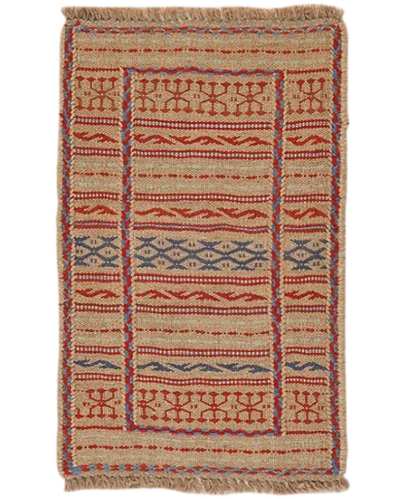 HANDWEBTEPPICH Kelim Kordi Mehrfarbig 64/41 cm Schurwolle - Multicolor, Textil (41/64cm) - Looma