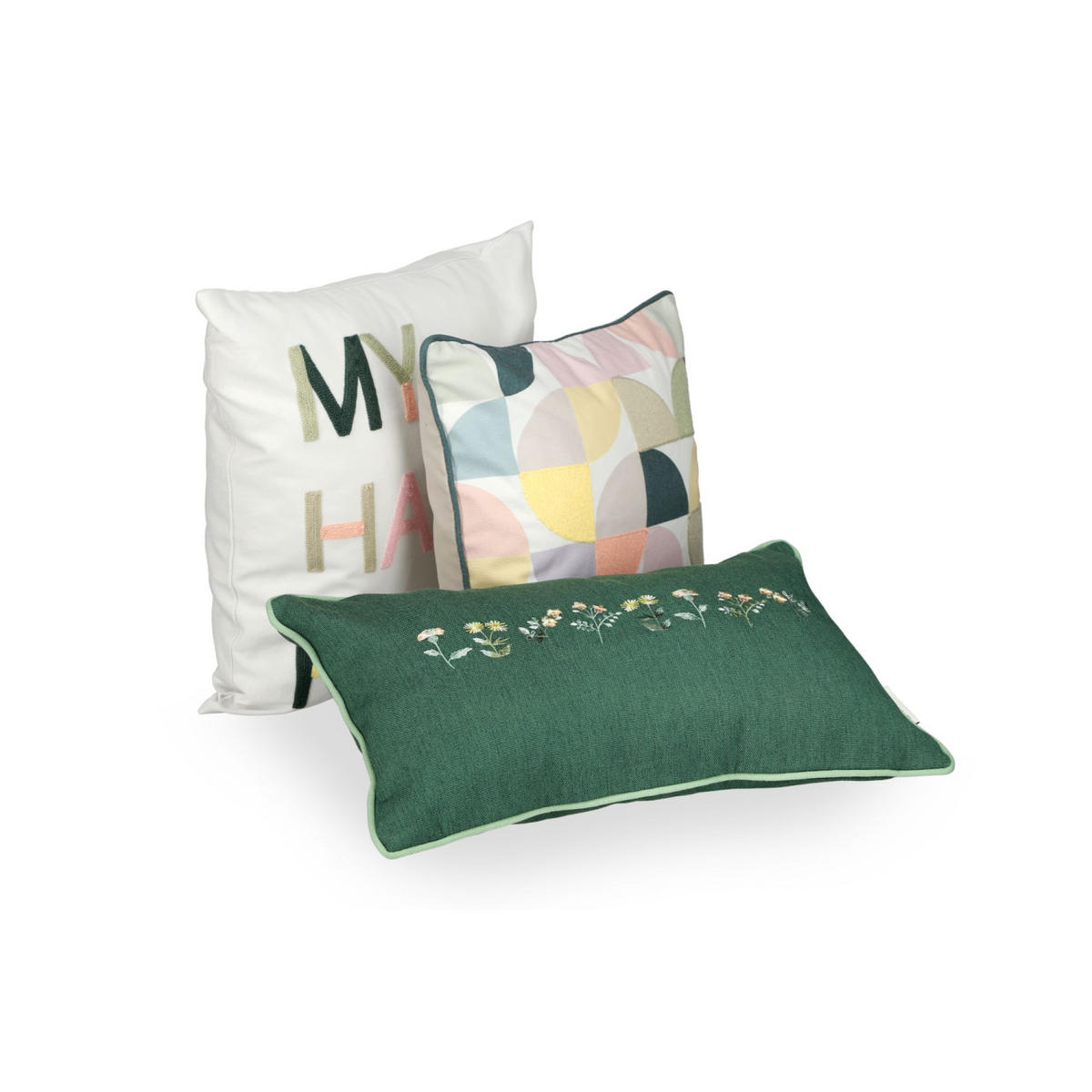 KISSENHÜLLE MEADOW - Dunkelgrün, Textil (50/30cm) - Tom Tailor