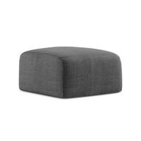 POUF Strukturstoff Grau - Dunkelgrau/Schwarz, Holzwerkstoff/Kunststoff (65/40/65cm) - Makamii