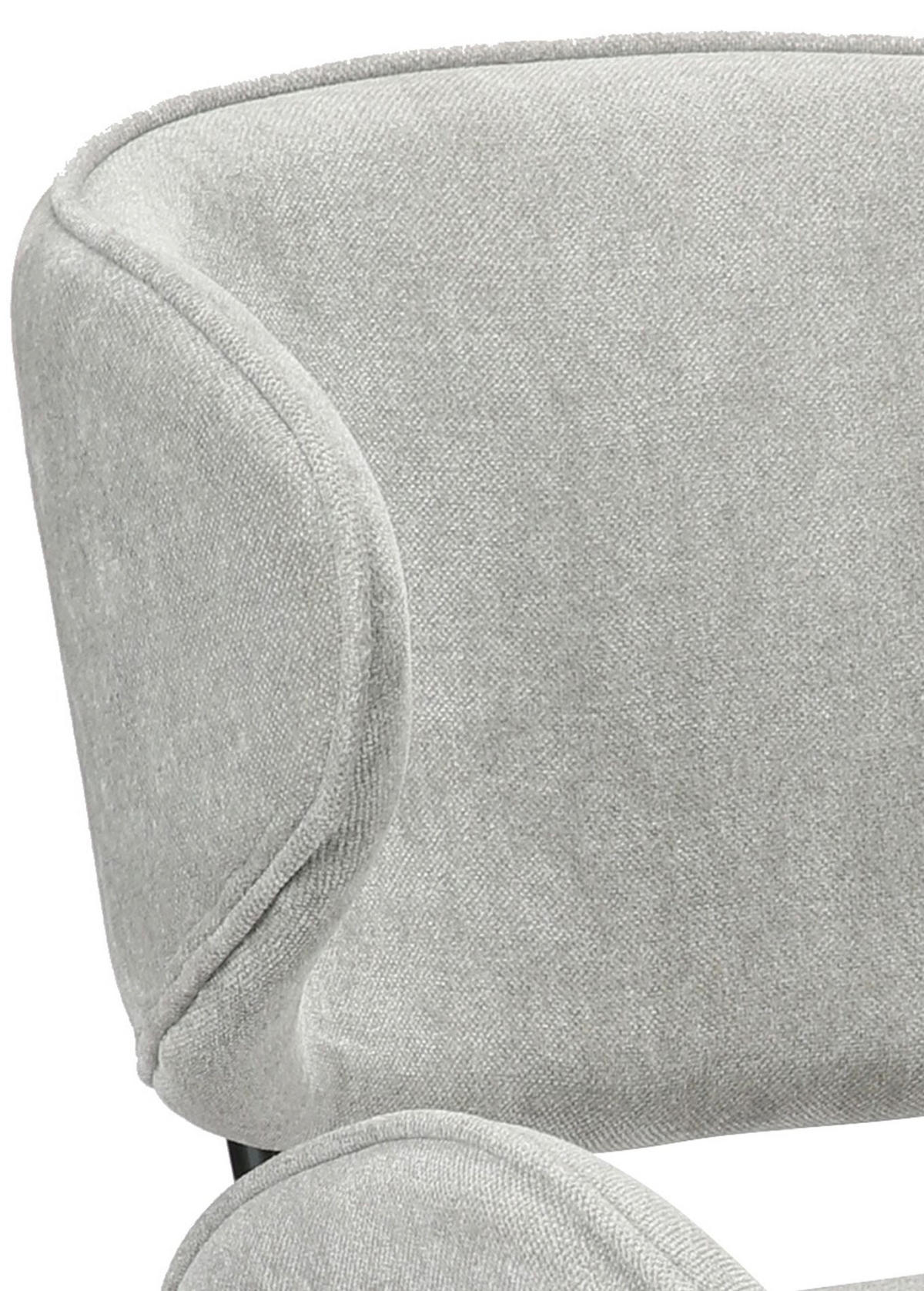 ČALOUNĚNÁ ŽIDLE Pretically světle šedá - černá/světle šedá, kov/textil (53/80/59cm) - Selsey