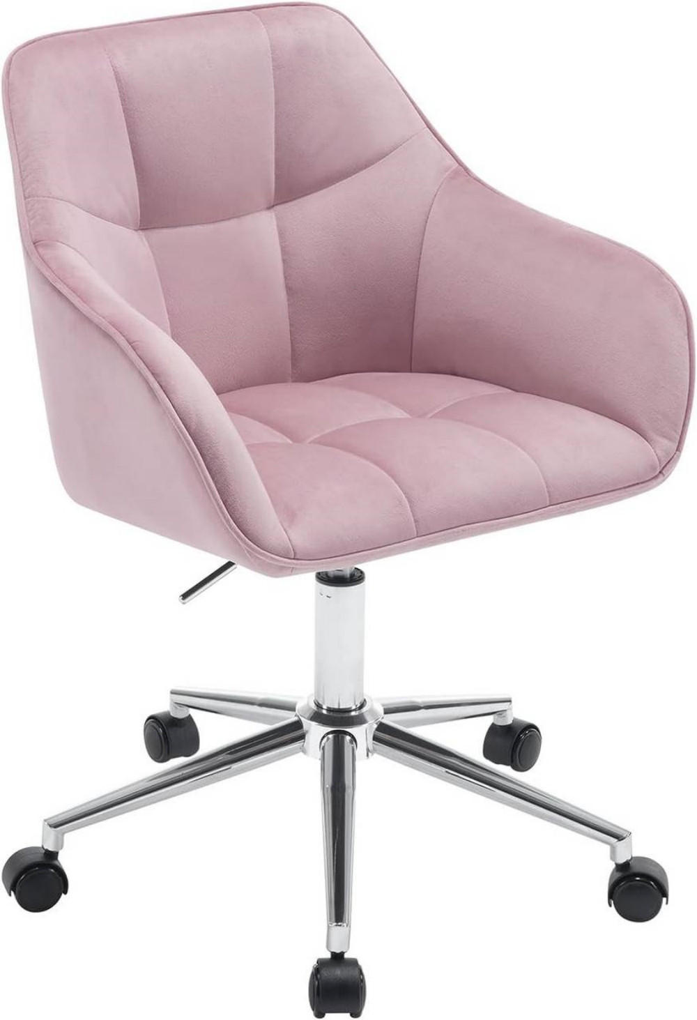 Woltu Drehstuhl Rosa, Silber 56x81x61 cm