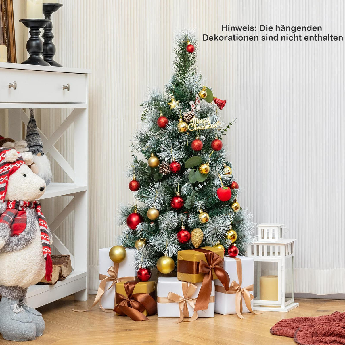 WEIHNACHTSBAUM Tisch Tannenform mit Beleuchtung 90 cm grün - Grün, Kunststoff (90cm) - COSTWAY