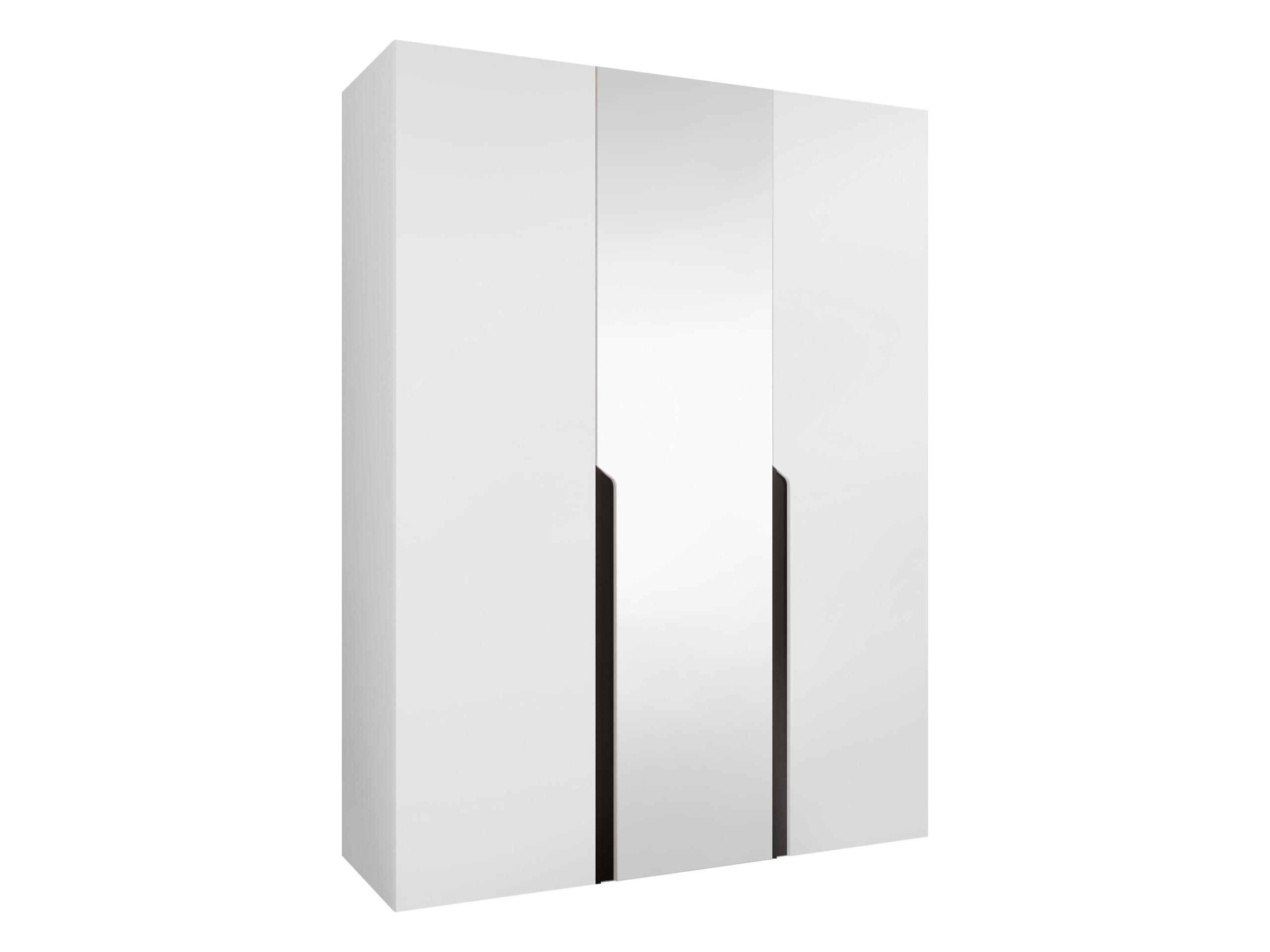 Mirjan24 Drehtürenschrank Weiß, Schwarz 150x202x52 cm