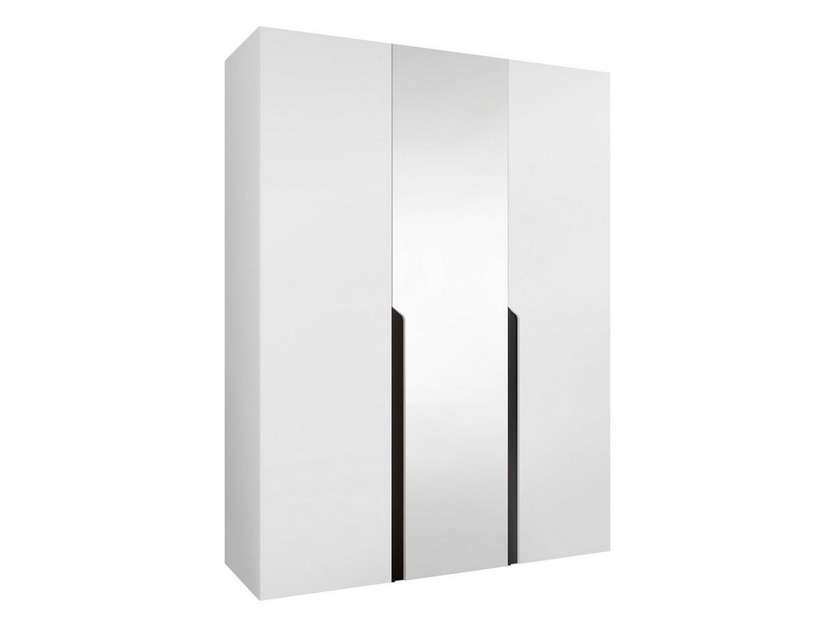 DREHTÜRENSCHRANK Mila II 150 - Schwarz/Weiß, Holzwerkstoff/Kunststoff (150/202/52cm) - MIRJAN24