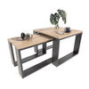 SATZTISCH im Industrie-Stil Artisan Eiche 2er-Set - Eiche Artisan, Holzwerkstoff (59.6/60/43.3cm) - Matkam Möbel