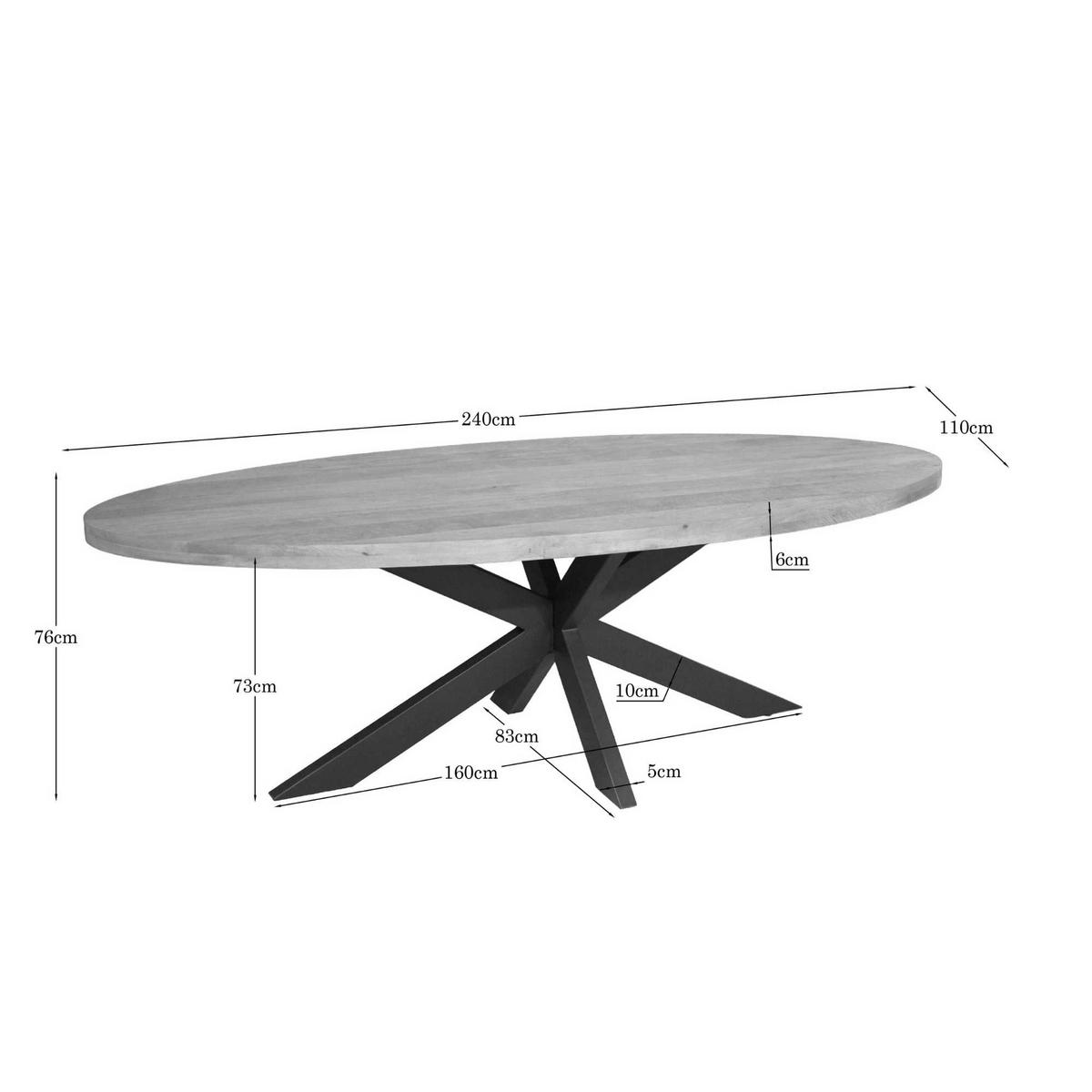 ESSTISCH Dakota Braun 110/240/76 cm - Braun, Holz (110/240/76cm) - Starfurn