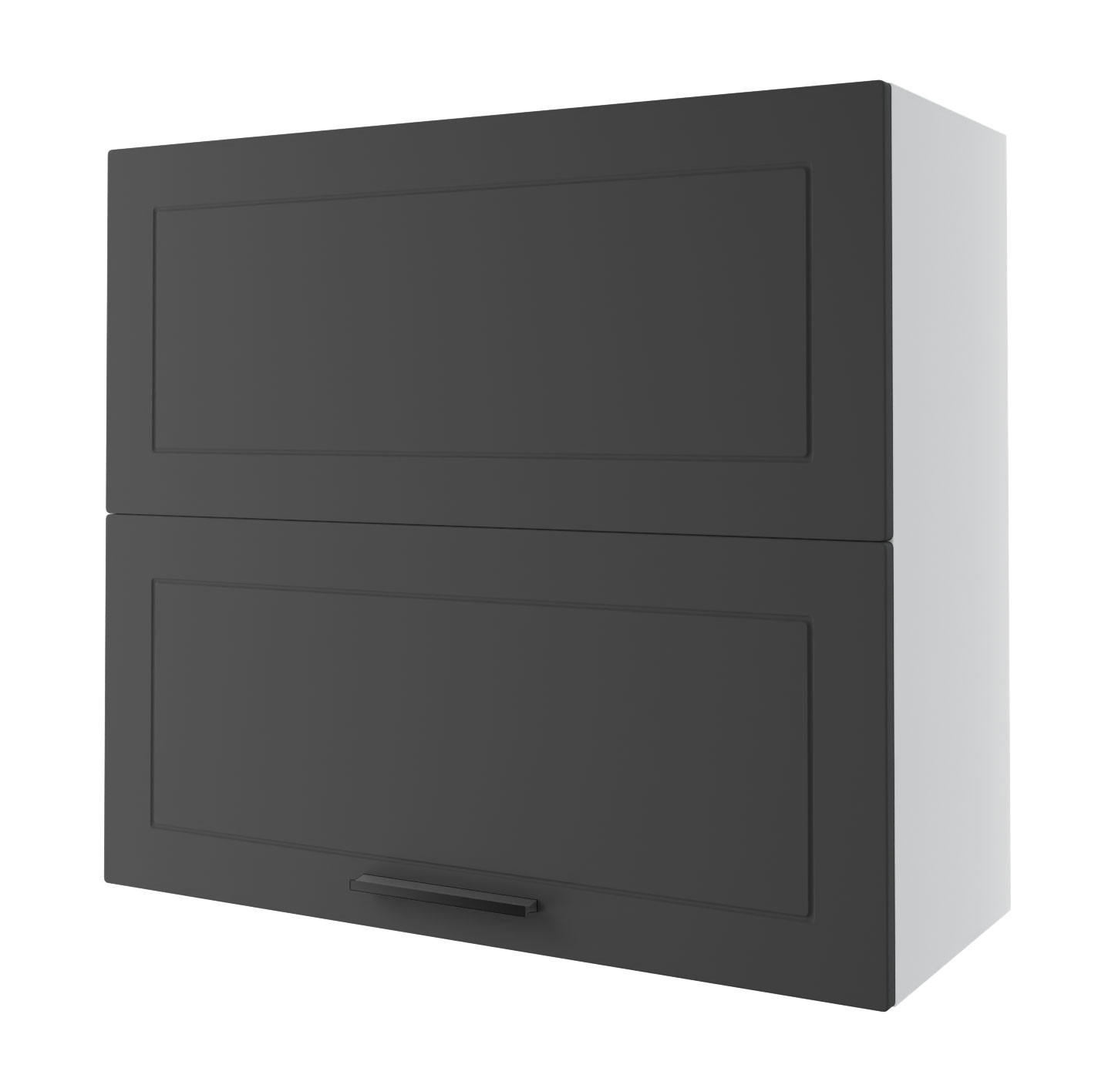 KÜCHENHÄNGESCHRANK Kvantum W8B/80 Graphit Matt / Weiß Matt 80 / 32,5 / 72cm - Graphitfarben/Weiß, Holz/Holzwerkstoff (80/72/32.5cm) - Feldmann-Wohnen