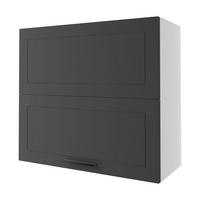 KÜCHENHÄNGESCHRANK Kvantum W8B/80 Graphit Matt / Weiß Matt 80 / 32,5 / 72cm - Graphitfarben/Weiß, Holz/Holzwerkstoff (80/72/32.5cm) - Feldmann-Wohnen