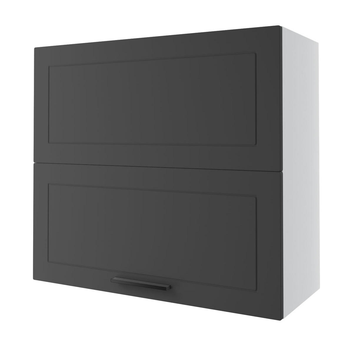 KÜCHENHÄNGESCHRANK Kvantum W8B/80 Graphit Matt / Weiß Matt 80 / 32,5 / 72cm - Graphitfarben/Weiß, Holz/Holzwerkstoff (80/72/32.5cm) - Feldmann-Wohnen