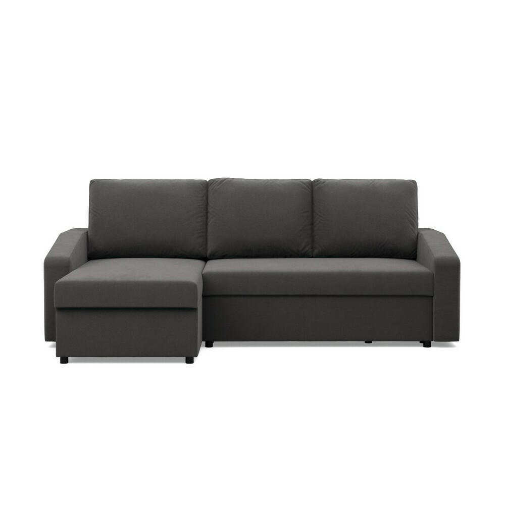 ECKSOFA Neo mit abgeschrägter Armlehnen grau - Grau, Textil (231/140cm) - SIMKAM Furniture