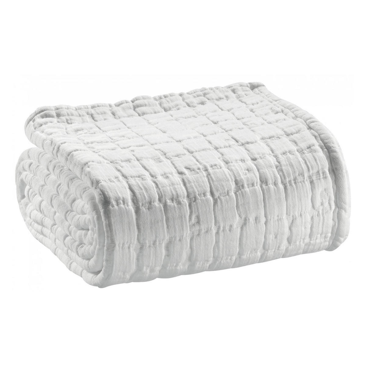 BETTÜBERWURF Swami weiß 240 x 260 cm - Weiß, Textil (240/260cm) - Vivaraise