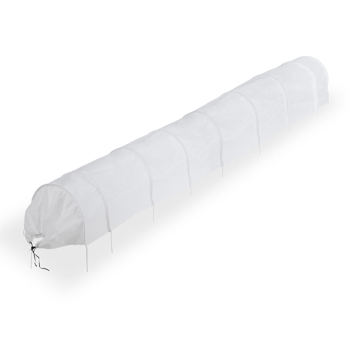 PFLANZTUNNEL - Weiß, Textil/Metall (50/53/500cm) - Relaxdays