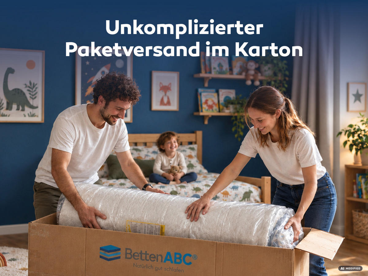BETTEN-ABC Kidz-Duo Wendematratze mit waschbarem Bezug, Gesamthöhe ca. 14 cm - Weiß, Textil (100/200cm) - Betten-ABC