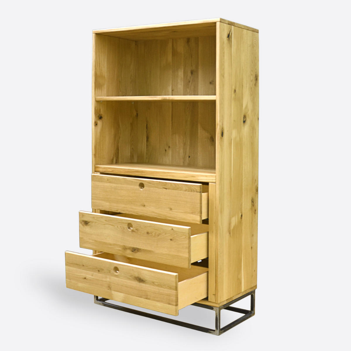 BÜCHERREGAL aus Eiche fürs Wohnzimmer MERIS I - Eichefarben, Holz (85/160/40cm) - Rawood Furniture