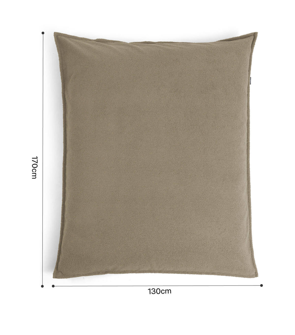 SITZSACK BEZUG Das Kuschel-Cover - Braun, Textil (170/130/2cm) - Mokebo