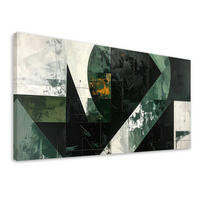 LEINWANDBILD 3D und geometrisch 80x40cm - Grün, Textil (80/40cm) - Feeby