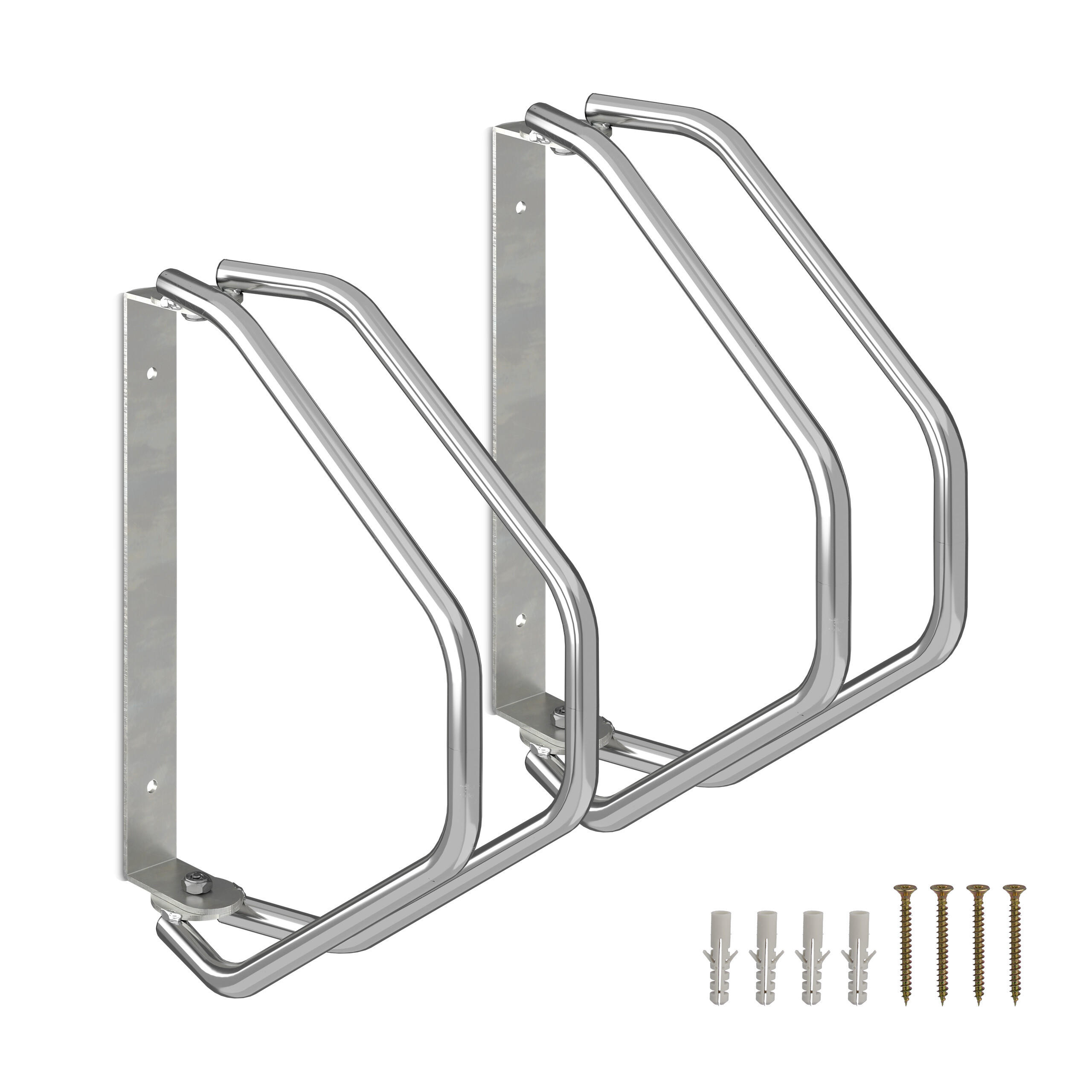 FAHRRADSTÄNDER - Silberfarben, Metall (9/32.5/29.5cm) - Relaxdays