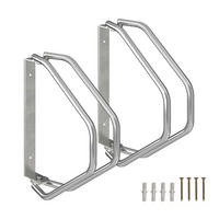 FAHRRADSTÄNDER - Silberfarben, Metall (9/32.5/29.5cm) - Relaxdays