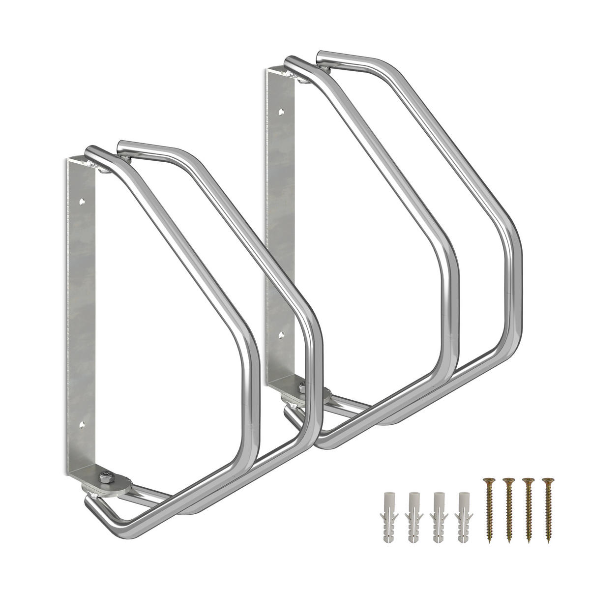 FAHRRADSTÄNDER - Silberfarben, Metall (9/32.5/29.5cm) - Relaxdays