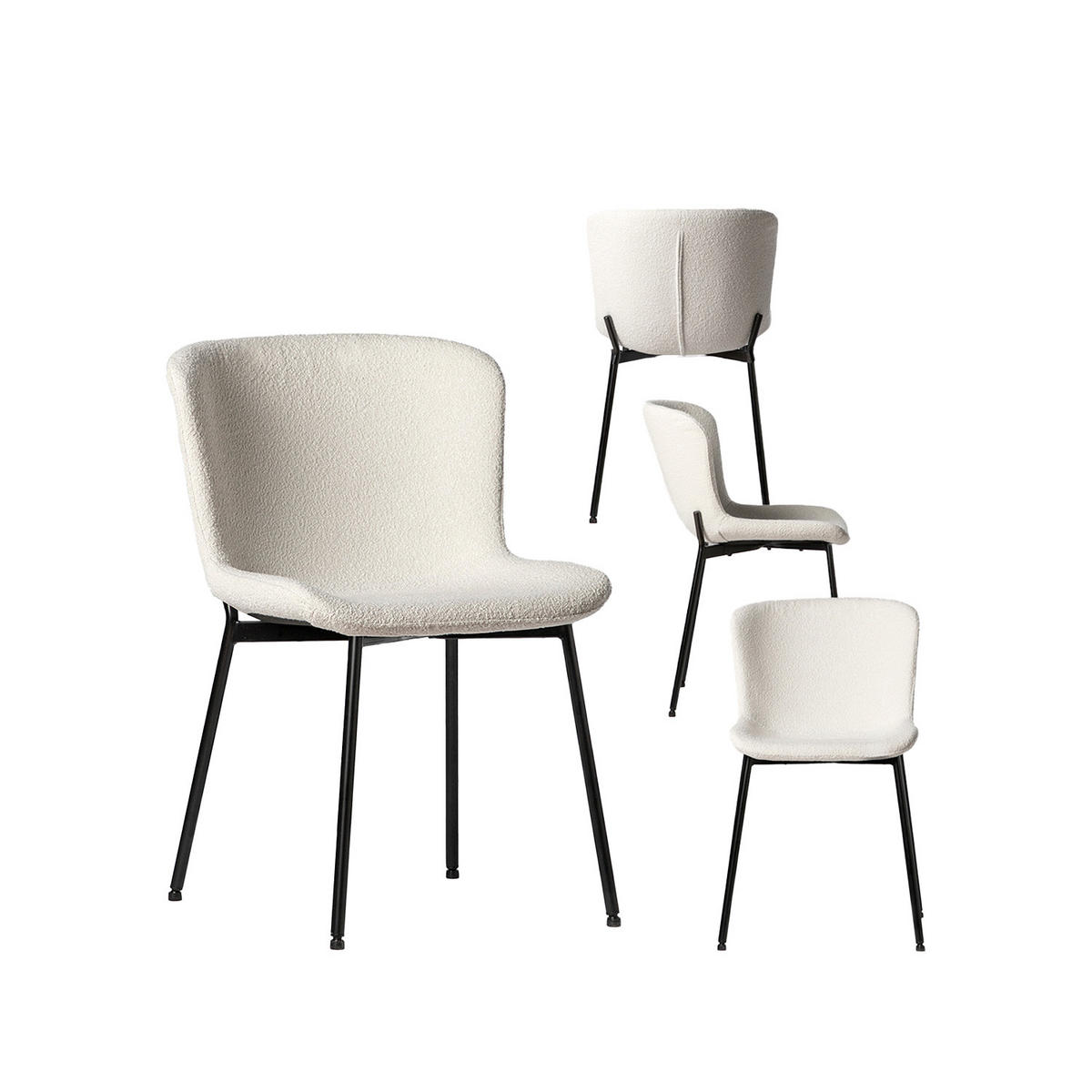 ESSZIMMERSTUHL Ari Beige 50 cm x 80 cm 4er-Set - Beige, Textil (50/80/59cm) - Klast Home